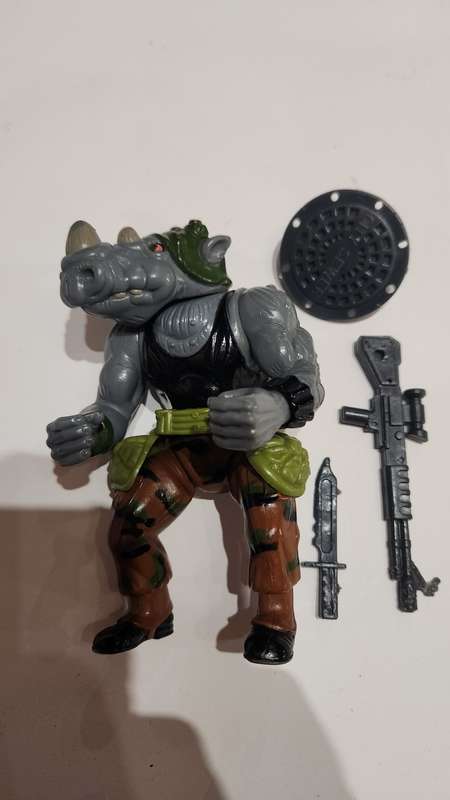 1988 Complete Rocksteady Vintage Figure Teenage Mutant Ninja Turtles 145