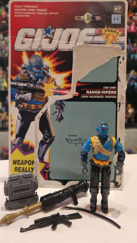 GI Joe 1990 Complete Range Vipers With Cardback Vintage Figures