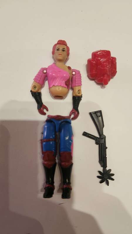 GI Joe 1986 Complete Zarana  Vintage Figures O-ring Broken