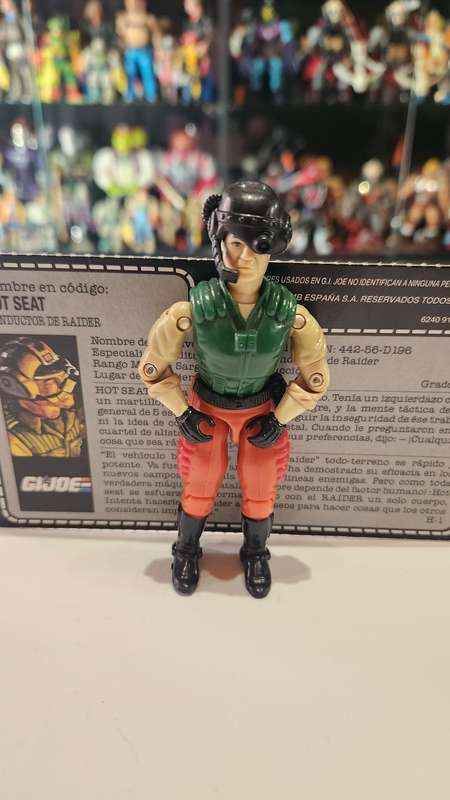 GI Joe 1989 Complete Hot Seat With File Card Vintage Figures