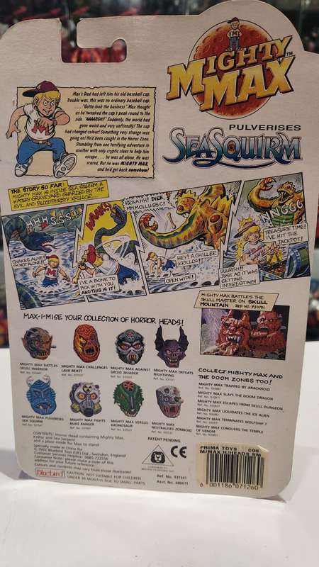 Moc 1992 Mighty Max Sea Squirm Vintage Figures