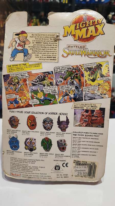 Moc 1992 Mighty Max Skull Warrior Vintage Figures