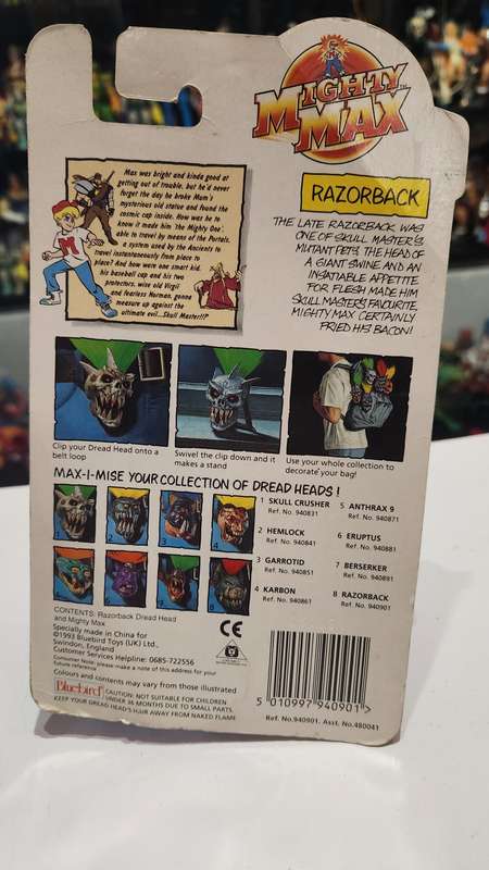 Moc 1993 Mighty Max Razorback Vintage Figures