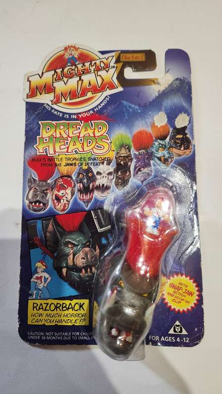Moc 1993 Mighty Max Razorback Vintage Figures