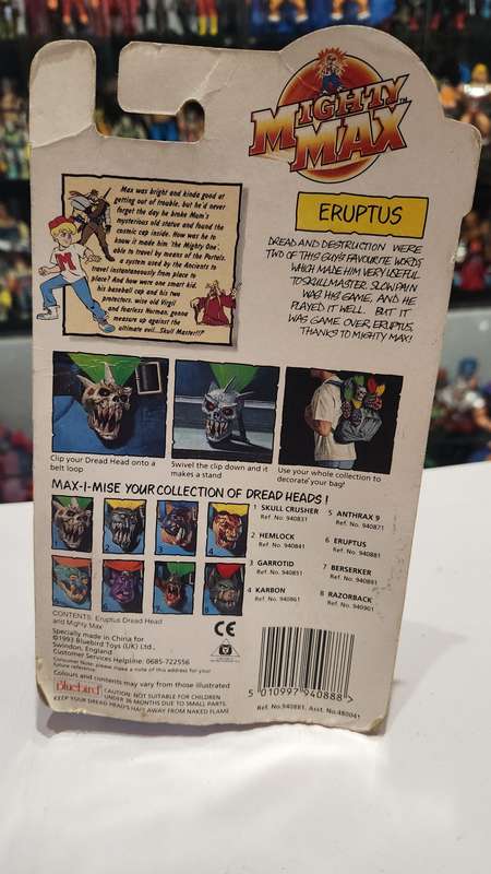Moc 1993 Mighty Max Eruptus Vintage Figures