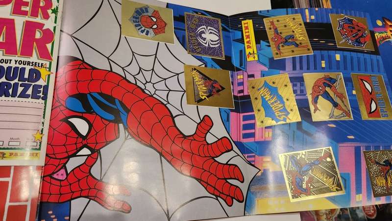 1995 Complete Spiderman Panini Sticker Album Vintage Figure