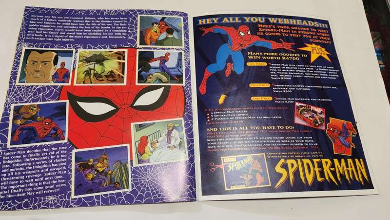 1995 Complete Spiderman Panini Sticker Album Vintage Figure