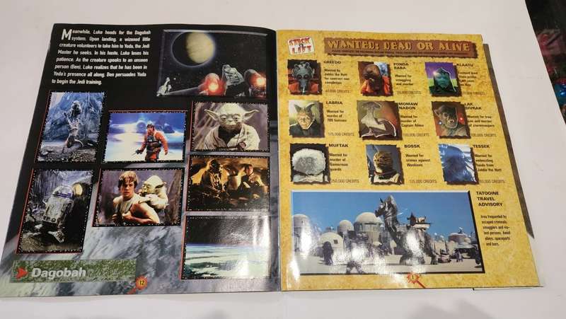 1996 Complete Star Wars Panini Sticker Album Vintage Figure