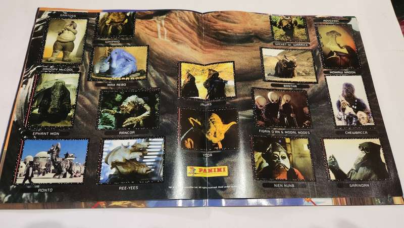 1996 Complete Star Wars Panini Sticker Album Vintage Figure
