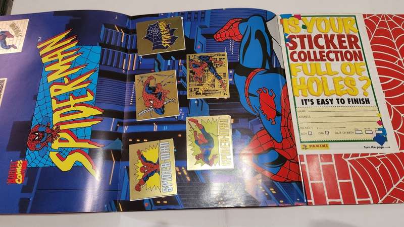 1995 Complete Spiderman Panini Sticker Album Vintage Figure