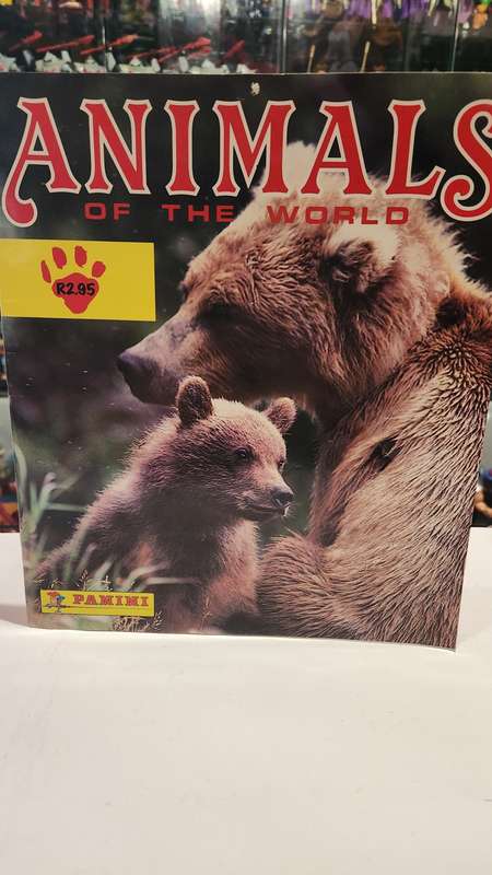 1990 Complete Animals Of The World Panini Sticker Album Vintage Figure