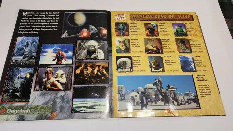 1996 Complete Star Wars Panini Sticker Album Vintage Figure