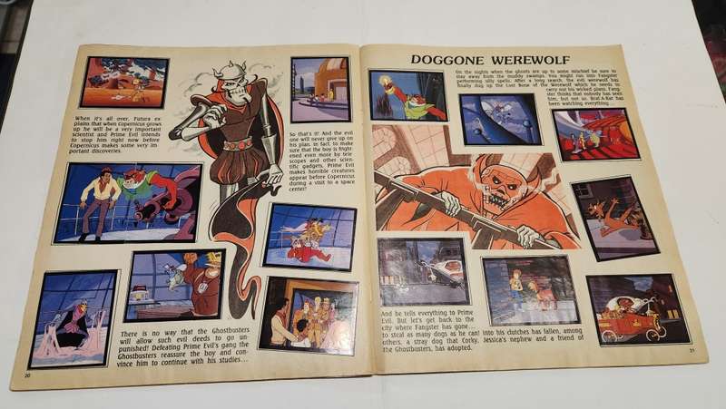 1987 Complete Filmation Ghostbusters Panini Sticker Album Vintage Figure