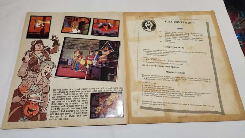 1987 Complete Filmation Ghostbusters Panini Sticker Album Vintage Figure