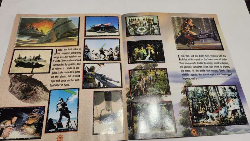 1996 Complete Star Wars Panini Sticker Album Vintage Figure