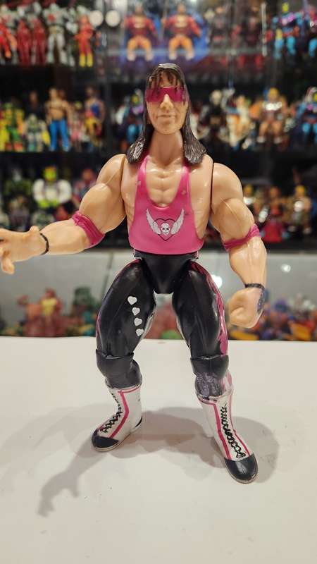 1996 Wwf Bone Crunching Bret Hart Vintage Figure