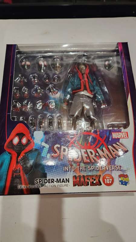 Boxed Mafex Spider-Man Miles Morales