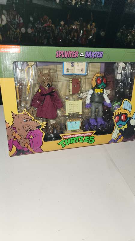 Boxed Neca Tmnt Splinter vs Baxter Figure Teenage Mutant Ninja Turtles