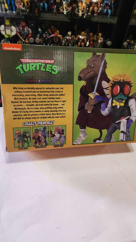 Boxed Neca Tmnt Splinter vs Baxter Figure Teenage Mutant Ninja Turtles