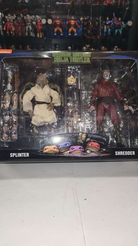 Boxed Neca Tmnt Splinter and Shredder Figure Teenage Mutant Ninja Turtles
