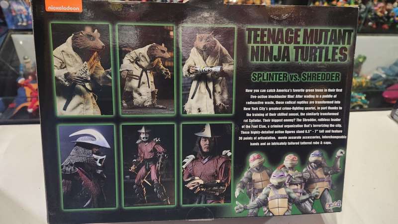 Boxed Neca Tmnt Splinter and Shredder Figure Teenage Mutant Ninja Turtles
