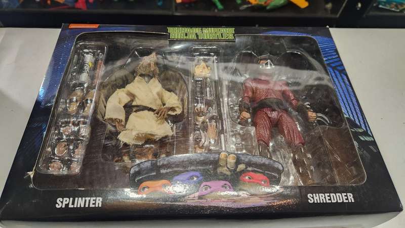 Boxed Neca Tmnt Splinter and Shredder Figure Teenage Mutant Ninja Turtles