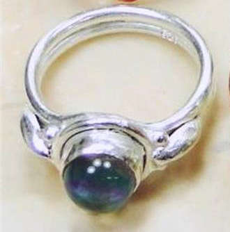 BEAUTIFUL FLASHING NEPTUNES MYSTIC TOPAZ RING