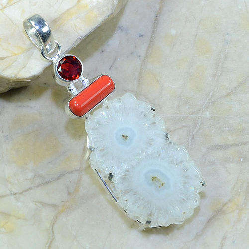 DOUBLE SOLAR QUARTZ PENDANT