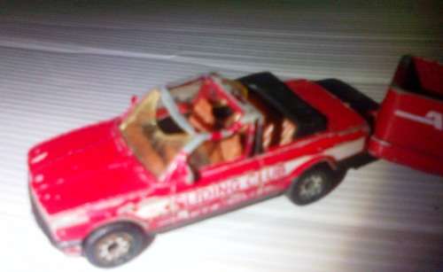Matchbox BMW 323 i with Glider Transporter Trailer 1985