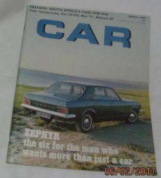 January 1968 Car Magazine the motoring journal of South Africa