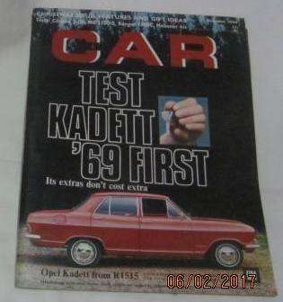 December 1968 Car Magazine the motoring journal of South Africa