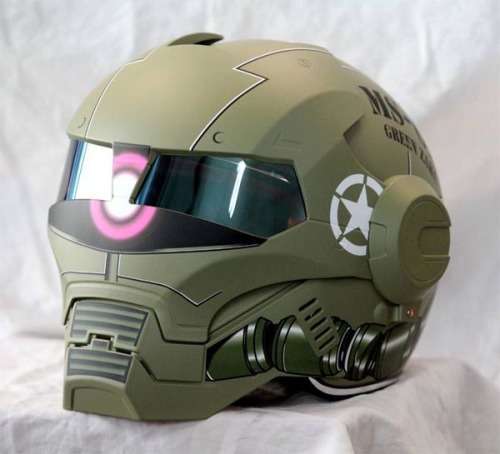 Masei Green Zaku US Army Stormtrooper 610 Motorcycle Harley Chopper Helmet