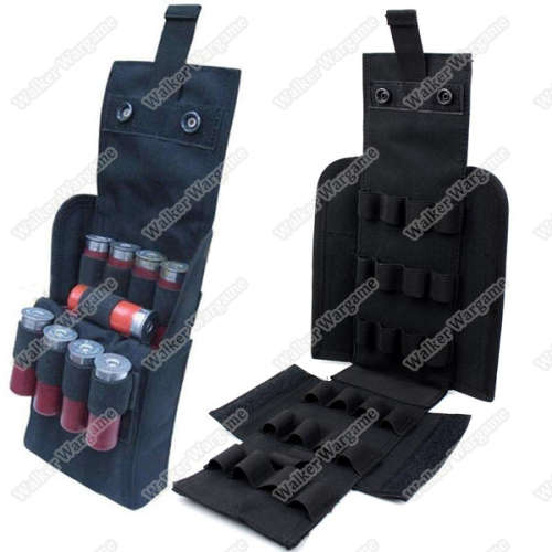 Tactical 25 Round Shotgun Shotshell Reload Holder Molle Pouch For 12 Gauge/20G - Black