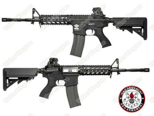 G&G M4 RIS CM16 Combat Machine Raider-L Airsoft Rifle - Black