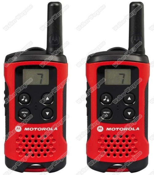 Motorola Talker TLKR T40 2 Way Walkie Talkie Radio 4KM Range - Black/Red (Pack of 2)