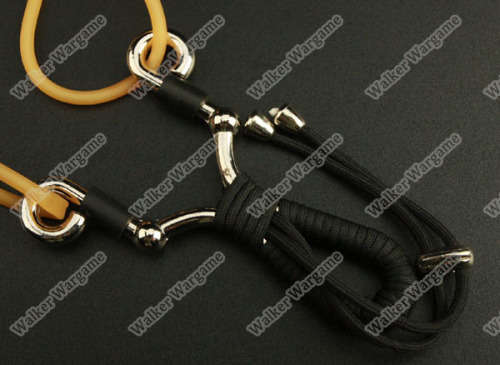 4 Strips Top natural latex tube Stainless Steel Handle Hunter Slingshot Catapult Outdoor