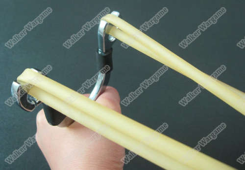 4 Strips Top natural latex tube Stainless Steel Handle Hunter Slingshot Catapult Outdoor