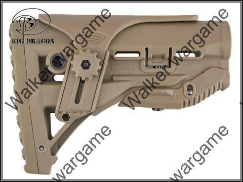 Tactical FAB M4/AR15 Shock Absorbing Butt Stock With Picatinny Cheek - Tan