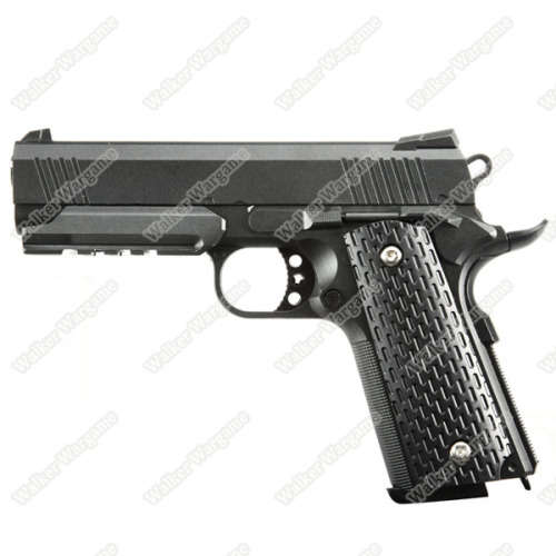 Galaxy G25 Colt 1911 Kimber Zinc Alloy Shell Airsoft Spring Gun Pistol - Black
