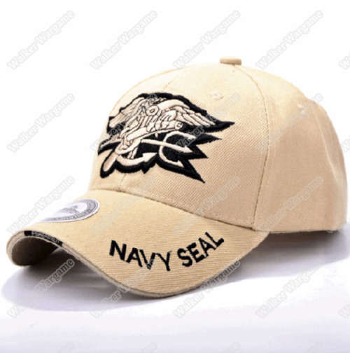 Operator Cap - US Navy SEAL Trident Eagle Commemorative Cap BaseBall Cap - Tan