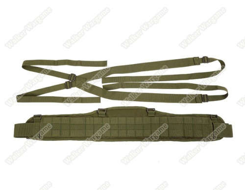 Tactical Waist Padded Molle Belt With Suspender Duty Belt - Marine Desert