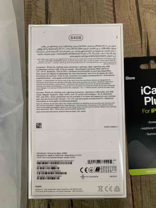 Apple Iphone XR 64GB Black Brand New In Sealed With ICare Plus- Unwanted Gift