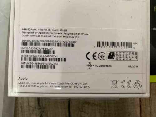 Apple Iphone XR 64GB Black Brand New In Sealed With ICare Plus- Unwanted Gift