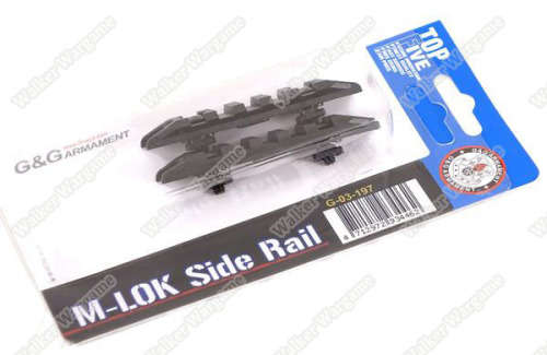 G&G Tactical M-LOK MLOK Picatinny Side Rail 2 Pics - Black