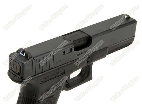 WE Tech Glock 17 Green Gas Blow Back Airsoft Pistol  - Black