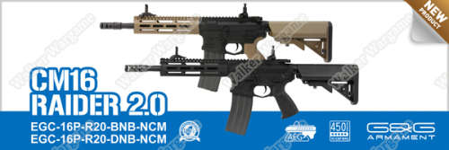 G&G CM16 Raider 2.0 Combat Machine Airsoft Rifle With MLOK System - Tan