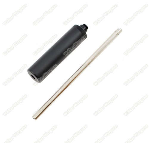 WE GBB Pistol Silencer With Long Inner Barrel Kit 50FPS Increase - Airsoft Only