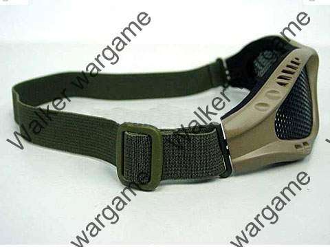 "Zero" Airsoft No Fog Metal Mesh Goggle Glasses -- Desert Tan