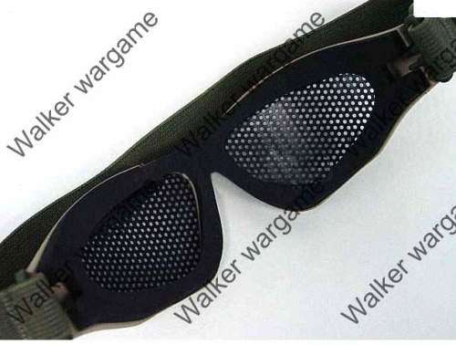 "Zero" Airsoft No Fog Metal Mesh Goggle Glasses -- Desert Tan