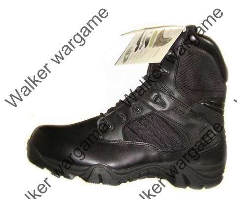 Delta 8" Inch Side ZIP High Cut Military Combat Assault Army Boots -- Black Size 10 (44)